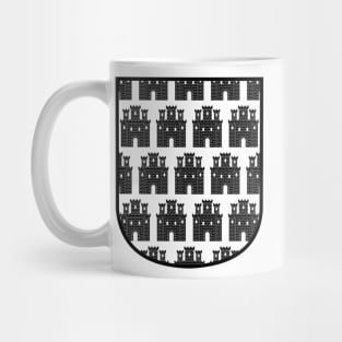 Black castillate Mug